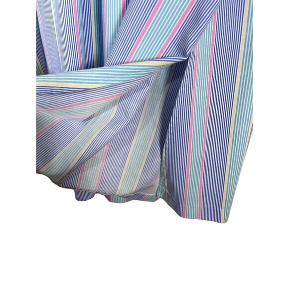 Vintage Striped Skirt 11 Blue Retro Classic Mod Preppy Boho Western Country 80s - Picture 6 of 10